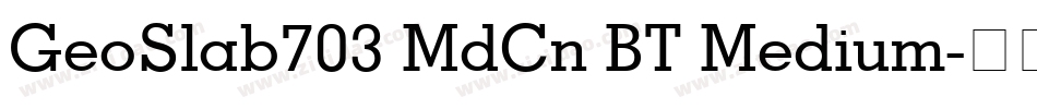 GeoSlab703 MdCn BT Medium字体转换